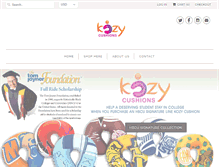 Tablet Screenshot of kozycushions.com